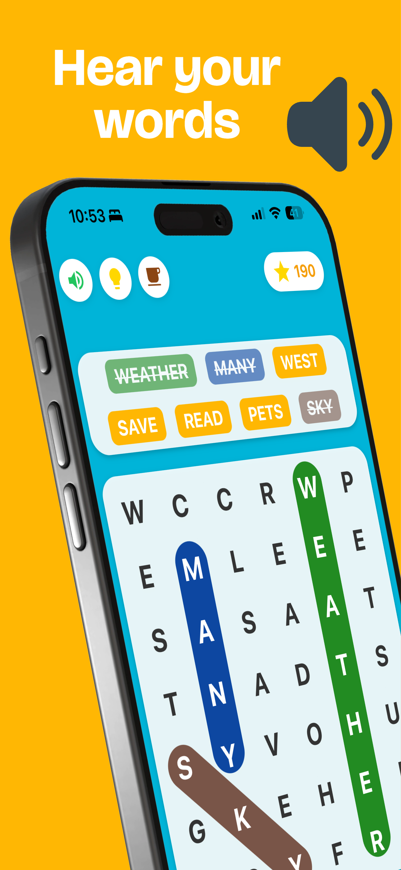 Lingo Word Search - Main game interface