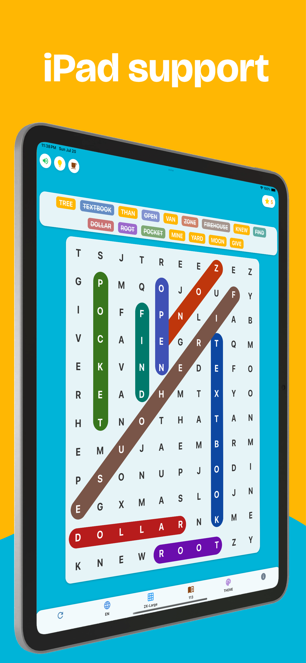 Lingo Word Search - Different grid sizes