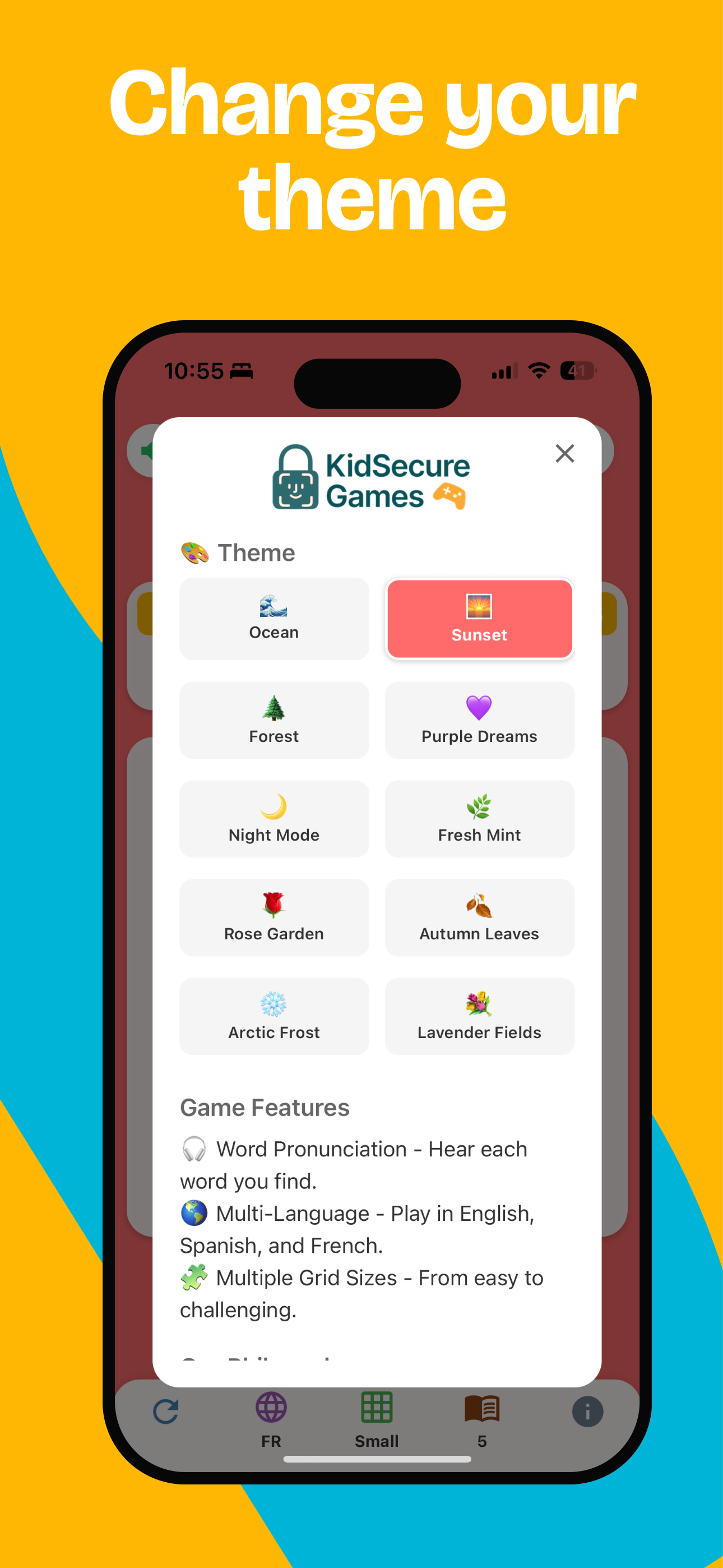 Lingo Word Search - Theme customization